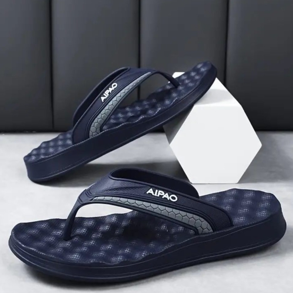 Men's Navy Flip-Flops